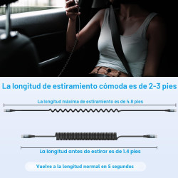 CABLE USB C A C DE 3 PIES - KIYODA