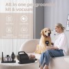 Kit de aseo y aseo de mascotas, tecnología de bajo ruido que recoge el 99% del pelo de las mascotas, herramientas de aseo
