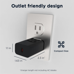Motorola TurboPower - Cargador de pared USB-C de 68 W + cable de 6.5