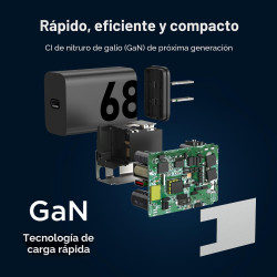 Motorola TurboPower - Cargador de pared USB-C de 68 W + cable de 6.5