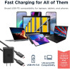 Motorola TurboPower - Cargador de pared USB-C de 68 W + cable de 6.5