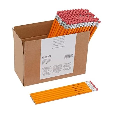 Amazon Basics - Caja de lápices de madera preafilados 2 HB