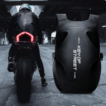 WEPLAN Mochila de motocicleta,Mochila impermeable para casco para hombres,Accesorios de motocicleta,Mochila de viaje