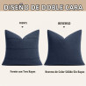 JUEGO DE 2 FUNDAS DE ALMOHADA DECORATIVAS DE LINO - MIULEE
