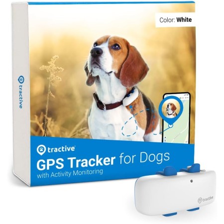 Tractive Rastreador GPS impermeable para perros: ubicación y actividad, rango ilimitado y funciona con cualquier collar (color