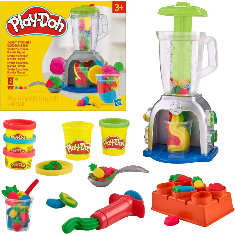 JUEGO DE LICUADORA DE JUGUETE - Play Doh Swirlin' Smoothies