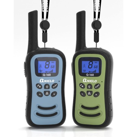 Qniglo Walkie Talkies para adultos, Walkie Talkies recargables de largo alcance con 22 canales FRS, radios VOX de 2 vías con