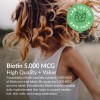 Futurebiotics Biotin 5000 MCG apoya la producción saludable de cabello, piel, uñas y energía sin OMG, 360 tabletas vegetarianas