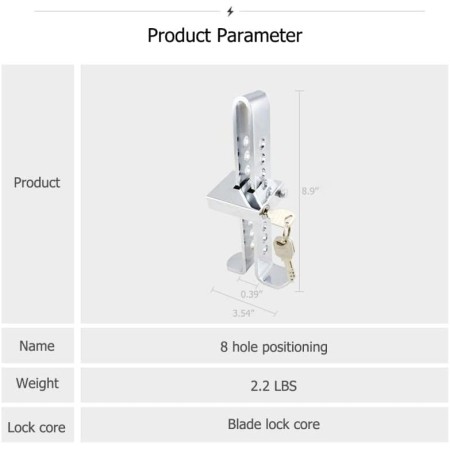 General - Cerradura de embrague de freno antirrobo para automóvil, protección de seguridad para automóvil, cerradura portátil de