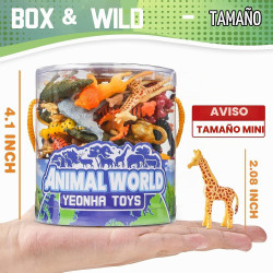 60 PIEZAS DE JUGUETES DE ANIMALES DE ZOOLÓGICO - Yeonha Toys