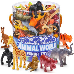 60 PIEZAS DE JUGUETES DE ANIMALES DE ZOOLÓGICO - Yeonha Toys