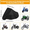 Funda universal para motocicleta para todas las estaciones, impermeable, con agujeros de bloqueo y bolsa de almacenamiento,