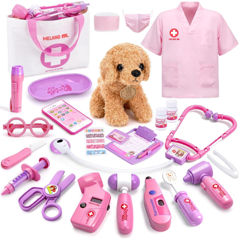 KIT MÉDICO DE JUGUETE PARA NIÑAS - Meland