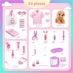 KIT MÉDICO DE JUGUETE PARA NIÑAS - Meland