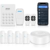 GRSICO - Sistema de alarma WiFi, sistema de alarma inteligente para el hogar, kit de 9 piezas, sistema de alarma para bricolaje,