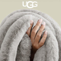 UGG Euphoria - Manta de felpa de piel sintética, 50 x 70 pulgadas, color
