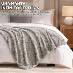 UGG Adalee - Manta para sofá, manta de piel sintética, 50 x 70 pulgadas