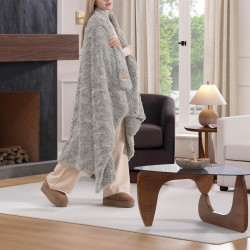 UGG Adalee - Manta para sofá, manta de piel sintética, 50 x 70 pulgadas