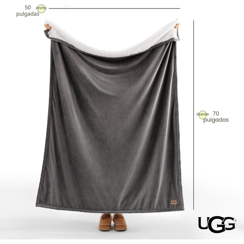 UGG Bliss - Manta de felpa suave de vellón para cama o sofá