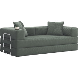GRUSIGN - Sofá cama convertible 5 en 1 de 78 pulgadas, pana deshuesada