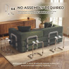 GRUSIGN - Sofá cama convertible 5 en 1 de 78 pulgadas, pana deshuesada