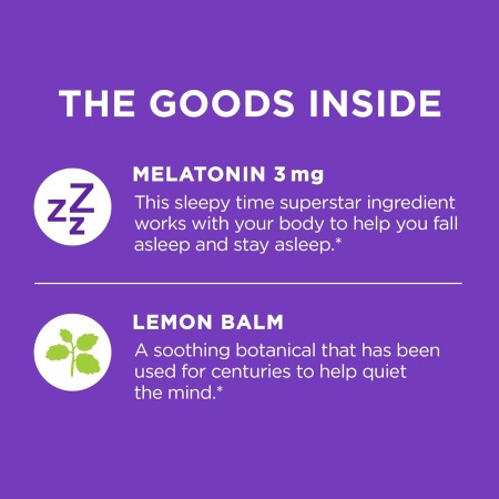 OLLY Sleep Fast Dissolve Tabletas, 3 mg de melatonina, vegano, fresa - 30 unidades