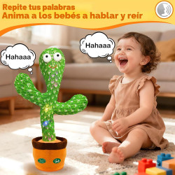JUGUETE INTERACTIVO DE CACTUS PARLANTE QUE BAILA - Hunfur