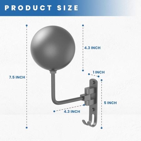 LIFXIZE Soporte de pared para casco giratorio de 180° para motocicleta, bicicleta, carreras, ropa exterior, equipo deportivo