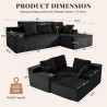 GRUSIGN Cloud - Sofá modular sin hueso para sala de estar
