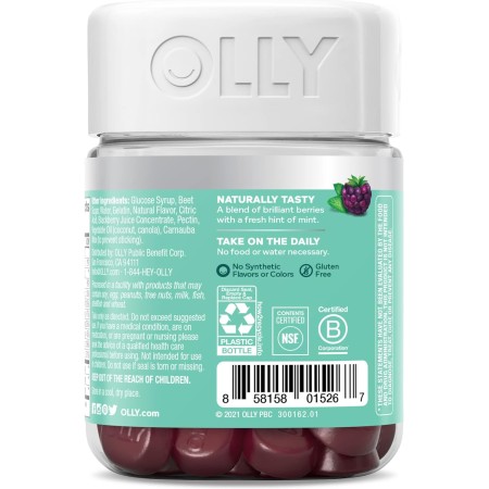 OLLY - Gomitas Flawless Complexion, apoyo para una piel clara y saludable, vitaminas E, A, zinc, suplemento masticable, sabor