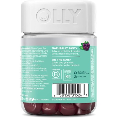 OLLY - Gomitas Flawless Complexion, apoyo para una piel clara y saludable, vitaminas E, A, zinc, suplemento masticable, sabor