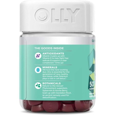 OLLY - Gomitas Flawless Complexion, apoyo para una piel clara y saludable, vitaminas E, A, zinc, suplemento masticable, sabor