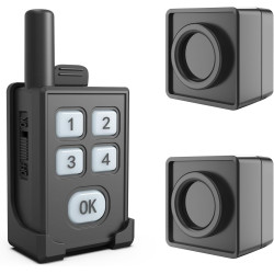 Alarma de viaje perimetral - Sensor de movimiento portátil para acampar-1 receptor+2 sensores
