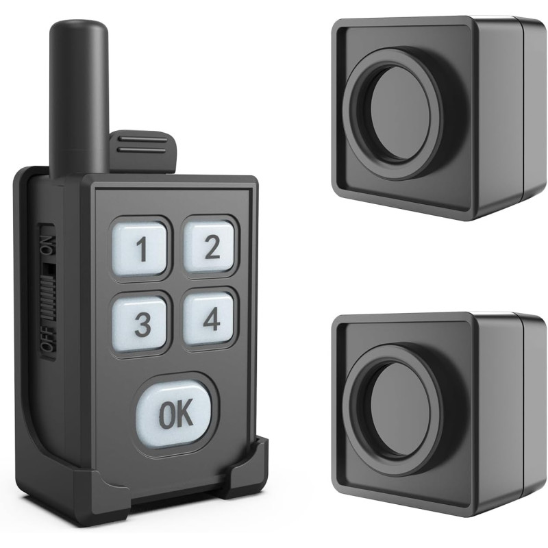 Alarma de viaje perimetral - Sensor de movimiento portátil para acampar-1 receptor+2 sensores
