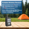 Alarma de viaje perimetral - Sensor de movimiento portátil para acampar-1 receptor+2 sensores
