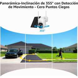 Cámaras de seguridad solar 2.5K inalámbricas al aire libre