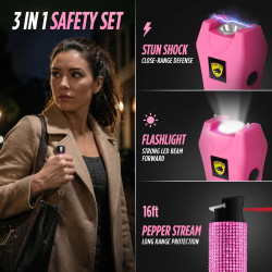 Guard Dog Security - Espray de pimienta y pistola paralizante con linterna