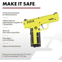 Lanzador de proyectiles de pimienta Sabre para defensa del hogar