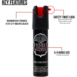 Police Magnum Spray de pimienta compacto para seguridad personal