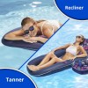 Aqua Campania Ultimate 2-in-1 Pool Float Lounge – Extra Large – Inflatable Pool Floats for Adults with Adjustable Backrest &