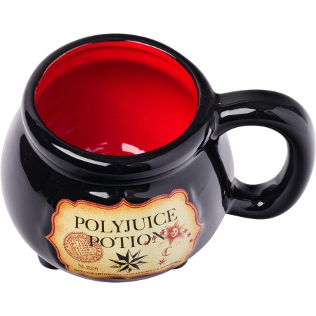 Silver Buffalo HP11833D Harry Potter Hogwarts - Taza de cerámica, diseño 3D esculpido con brillos y la imagen de un escudo de