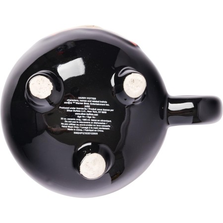 Silver Buffalo HP11833D Harry Potter Hogwarts - Taza de cerámica, diseño 3D esculpido con brillos y la imagen de un escudo de