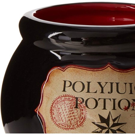 Silver Buffalo HP11833D Harry Potter Hogwarts - Taza de cerámica, diseño 3D esculpido con brillos y la imagen de un escudo de