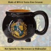 Silver Buffalo HP11833D Harry Potter Hogwarts - Taza de cerámica, diseño 3D esculpido con brillos y la imagen de un escudo de