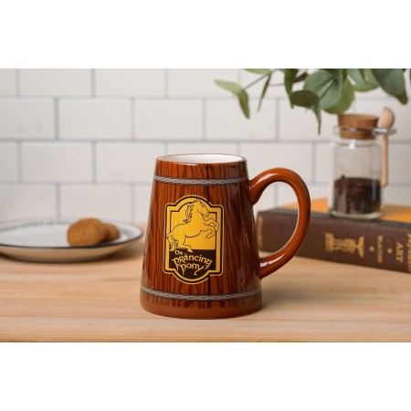 Silver Buffalo HP11833D Harry Potter Hogwarts - Taza de cerámica, diseño 3D esculpido con brillos y la imagen de un escudo de