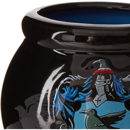 Silver Buffalo HP11833D Harry Potter Hogwarts - Taza de cerámica, diseño 3D esculpido con brillos y la imagen de un escudo de