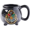 Silver Buffalo HP11833D Harry Potter Hogwarts - Taza de cerámica, diseño 3D esculpido con brillos y la imagen de un escudo de