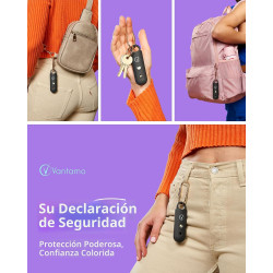 Vantamo Alarma Personal para Autodefensa con Aviso de Batería Baja