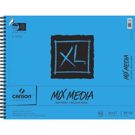 Canson XL Series 100510926 - Papel de medios mixtos, 98 libras, 7 x 10 pulgadas, 60 hojas