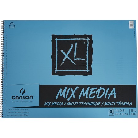 Canson XL Series 100510926 - Papel de medios mixtos, 98 libras, 7 x 10 pulgadas, 60 hojas